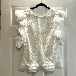 Eva franco ruffled lace blouse